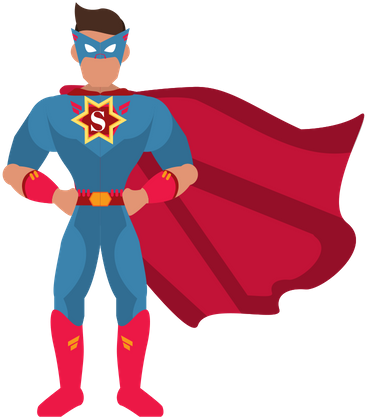 Youth Savings Super Hero Standing Image